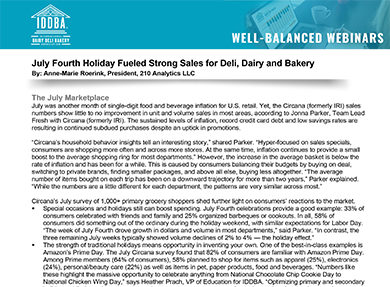 Dairy, Deli and Bakery Trends Recap Webinar, August 17, 2023